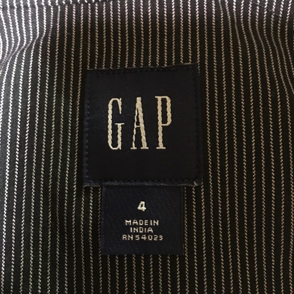 Gap Pinstriped Jacket Button Down Sz 4 Cotton - image 5